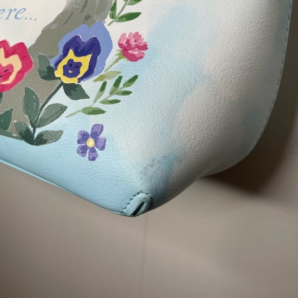 Loungefly Disney Alice in Wonderland Cheshire Cat Flora Watercolor Satchel Purse - Picture 10 of 13